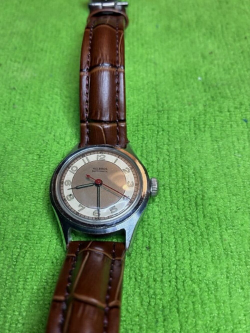 Vintage Helbros Military Supermatic Swiss Bumper (Auto)  (Serviced)